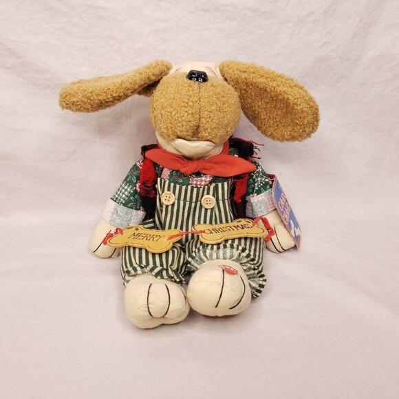 Vintage Christmas Caroling Character Dog Barks Jingle Bells Decor NCE - Picture 2 of 9